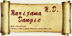 Marijana Dangić vizit kartica